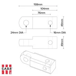 CAOS Recovery Gear CAOS 4.75T WLL Shackle And Hitch Receiver - Lifetime Warranty -Carbon Offroad Sales 0YQ7FBKNcBvXL4RpSn73KnhT8