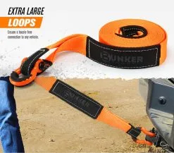 Bunker Indust 22MMx6M Recovery Rope Tow Strap + 10PC Recovery Kit Offroad Gear 4WD -Carbon Offroad Sales 0cVmHImaMKv21BToQRwee GQU 1