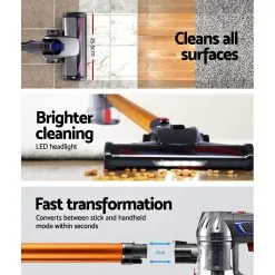 Devanti Cordless Handheld Vacuum Cleaner Stick Handstick Bagless Car 2-Speed LED Headlight (Gold) 13 Devanti Cordless Handheld Vacuum Cleaner Stick Handstick Bagless Car 2-Speed LED Headlight (Gold) -Carbon Offroad Sales 253bm1INmX Mglbo1JJmDnId8