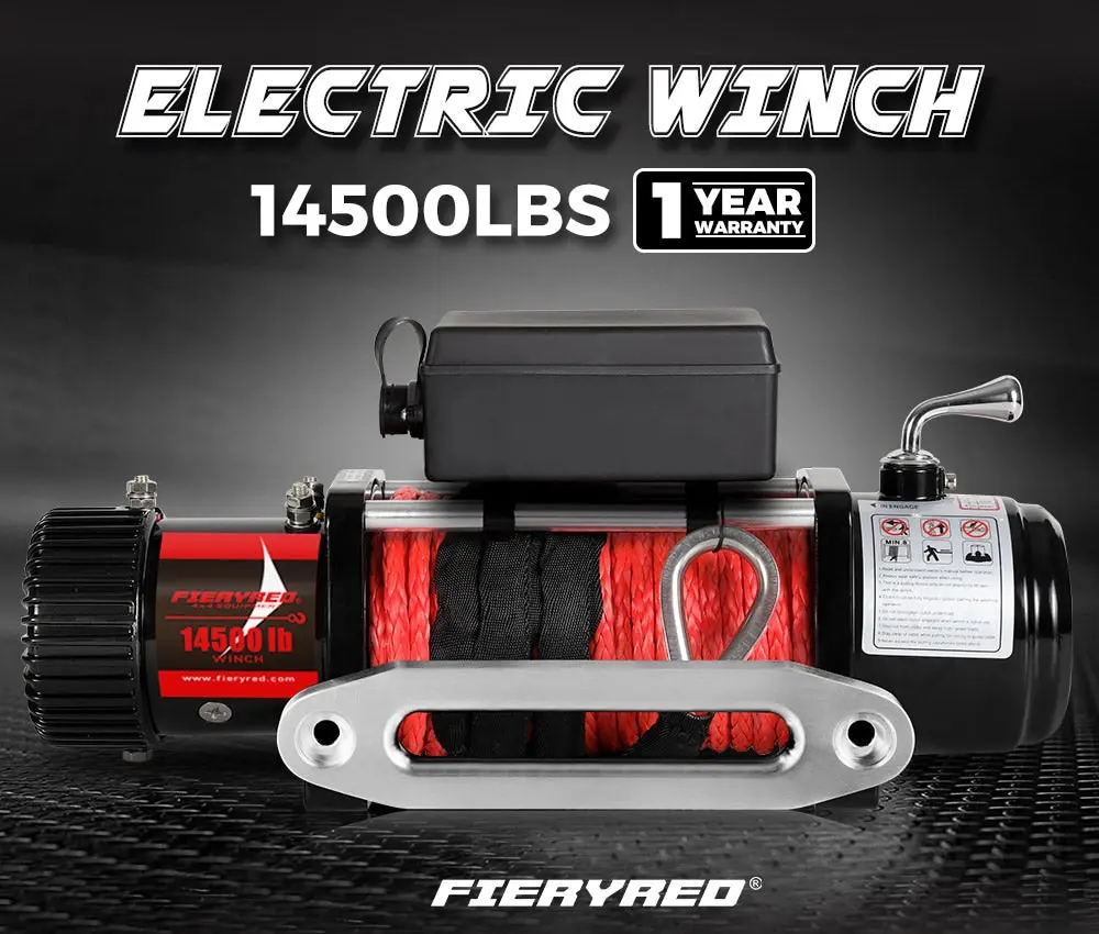 FIERYRED Wireless 14500LBS 12V Electric Winch Synthetic Rope 4 FIERYRED Wireless 14500LBS 12V Electric Winch Synthetic Rope - Image 2