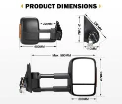 San Hima Pair Extendable Towing Mirrors For Holden Rodeo 2003-2008 Black -Carbon Offroad Sales 3 nhk41ksOX1D0Gc0kaHnP3QA