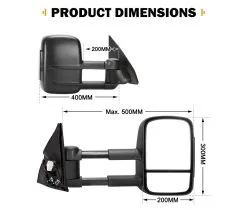 San Hima Pair Extendable Towing Mirrors For Toyota Prado 150 Series 2009 - ON -Carbon Offroad Sales 3lOQcoTZvWxtCNOn8CBjF35sk