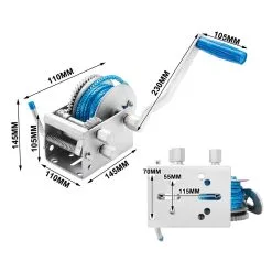 Fieryred Hand Winch 2000Kg/4410Lbs 3 Speed Dyneema Rope Manual Car 20 Fieryred Hand Winch 2000Kg/4410Lbs 3 Speed Dyneema Rope Manual Car -Carbon Offroad Sales 4DG2pigwRA2zNhlHKdqPpgtcI