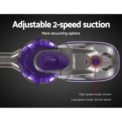 Devanti Handheld Vacuum Cleaner Cordless Handstick Stick Bagless Car Vac Portable Rechargeable Headlight 150W -Carbon Offroad Sales 73ScDIlEyglEej14OlO1KDPdI