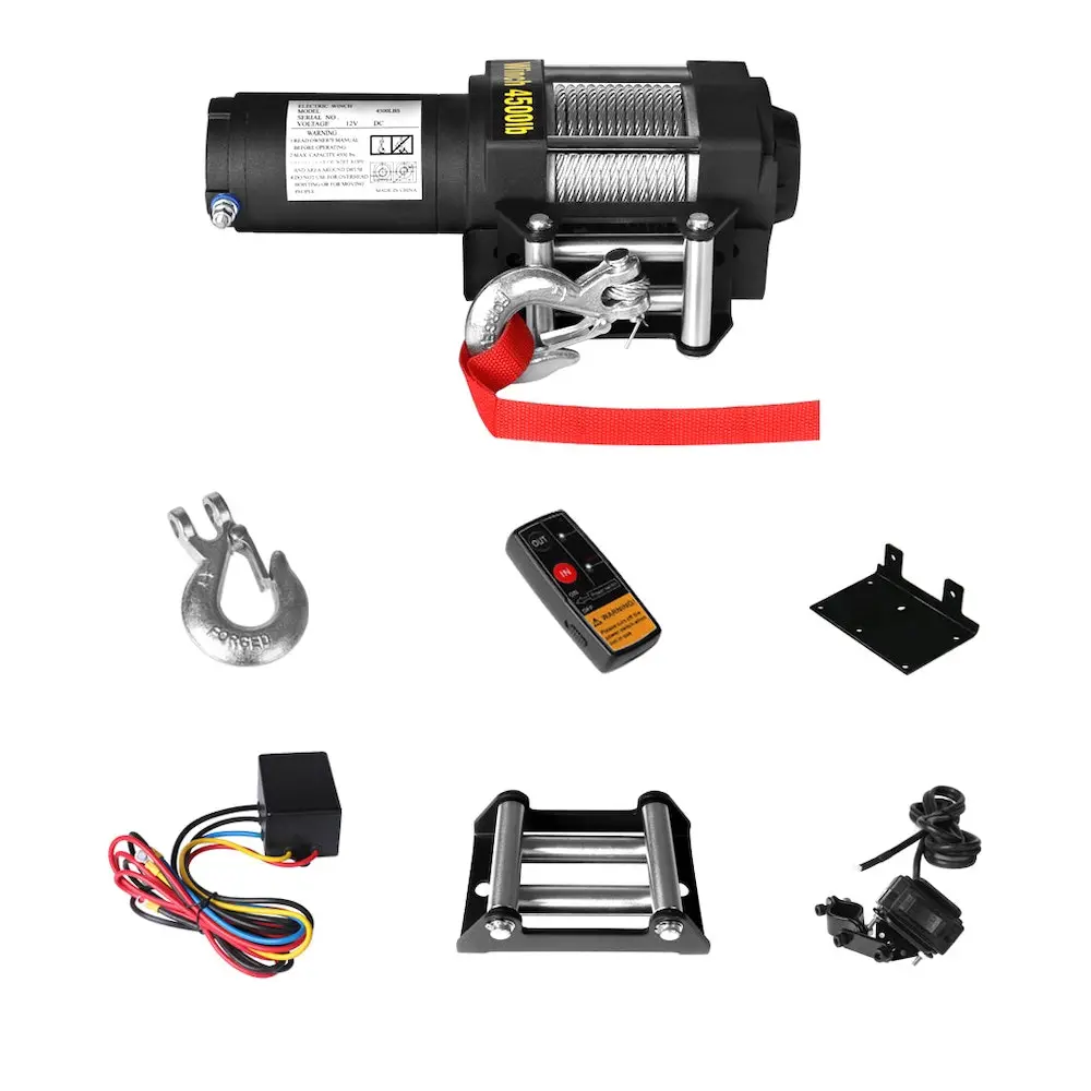 Manan Electric Winch 4500LBS 12V Car ATV 4WD Boat Recovery Remote Steel Cable 8 Manan Electric Winch 4500LBS 12V Car ATV 4WD Boat Recovery Remote Steel Cable - Image 6