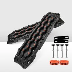 Fieryred Recovery Tracks 15 Tons Black + Mounting Pins Truck Roof Rack