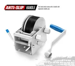 Fieryred Hand Winch 3000kg/6615lbs 3 Speed 8m Webbing Strap Car Boat -Carbon Offroad Sales 9ZpH4mk5kEGhtItGoEa0aZtWo