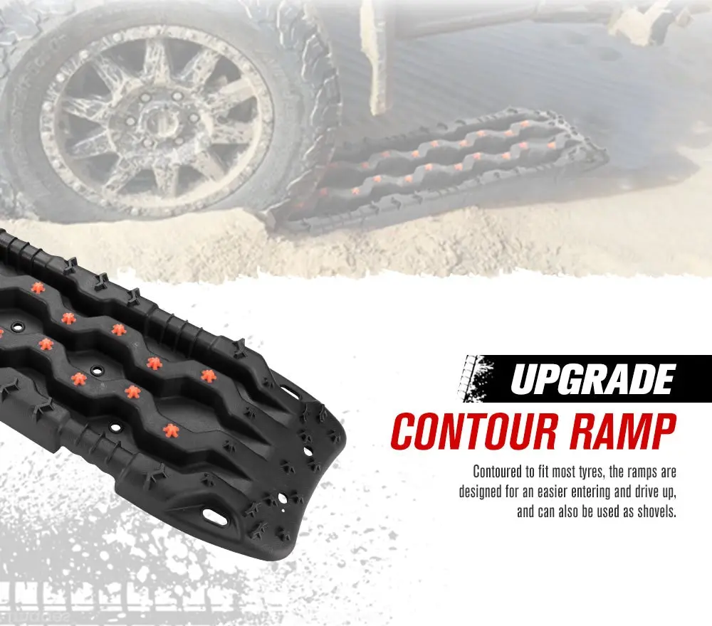 Fieryred Pro Recovery Tracks Board 15T Sand Snow Mud Black Car 4x4 9 Fieryred Pro Recovery Tracks Board 15T Sand Snow Mud Black Car 4x4 - Image 7