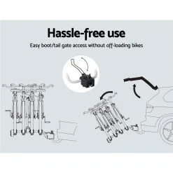 Bike Rack Carrier Bicycle Towbar Hitch Mount 4 Bicycles Car Rear Rack Giantz -Carbon Offroad Sales AOdut6nG634FXHFNTxnUtEC04