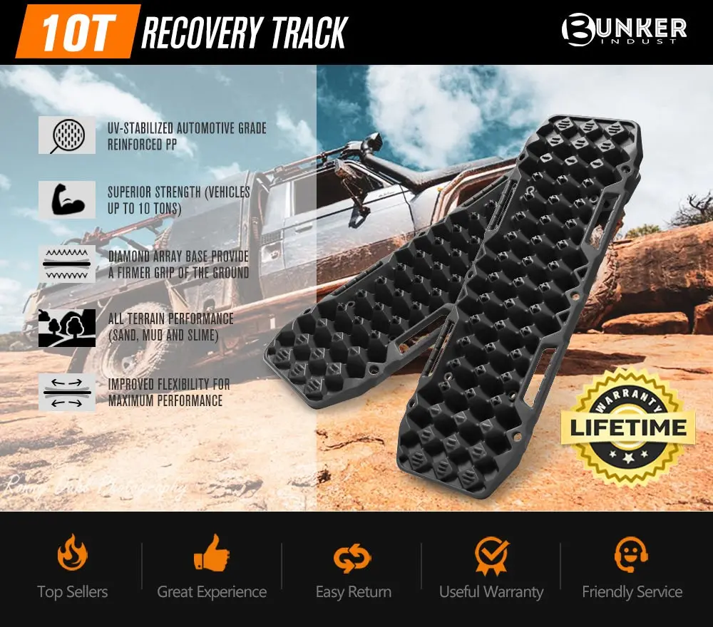 Bunker Indust Recovery Tracks 10T Extraction Board Snow Mud Tracks 10Ton 4WD 4 Bunker Indust Recovery Tracks 10T Extraction Board Snow Mud Tracks 10Ton 4WD - Image 2