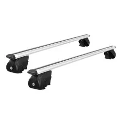 Giantz Universal Car Roof Rack 1390mm Upgraded Holder Cross Bars Aluminium Silver Adjustable 90kgs Load Carrier