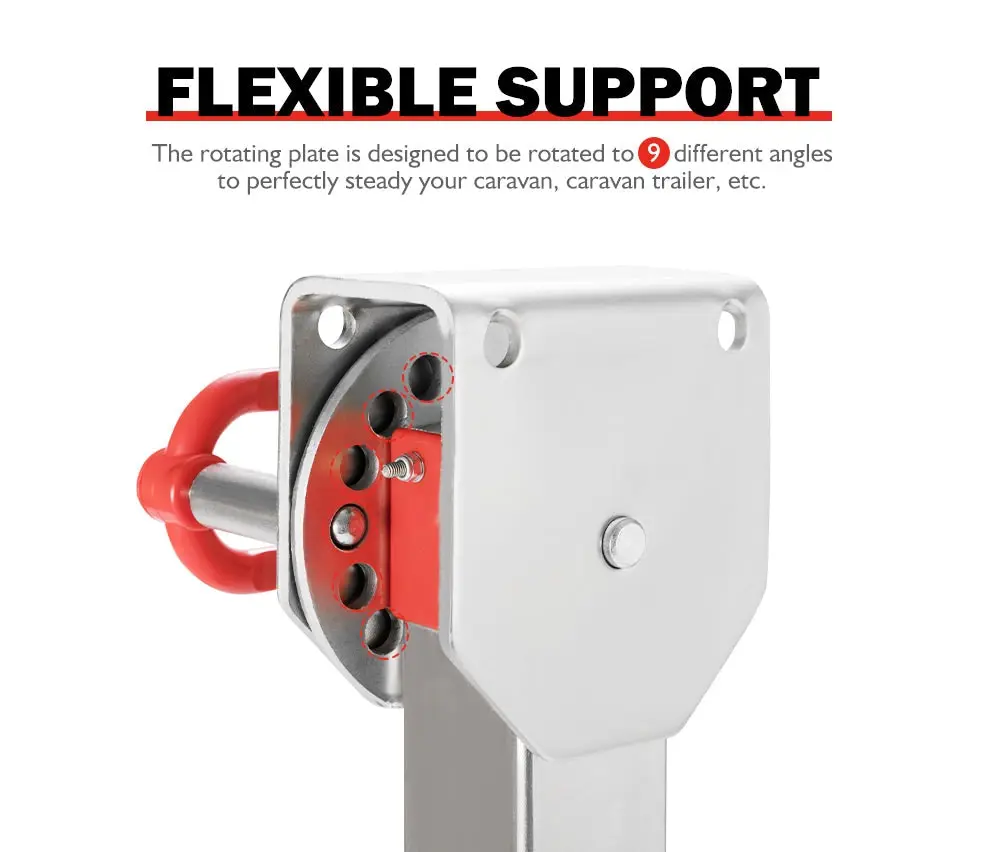 San Hima 2x 590MM Corner Legs Drop Down W/Handle Steel Base 1500LBS 6 San Hima 2x 590MM Corner Legs Drop Down W/Handle Steel Base 1500LBS - Image 4