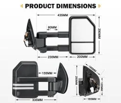 San Hima Pair Extendable Towing Mirrors For Holden Trailblazer 2016-On -Carbon Offroad Sales ErrxxKLpfOwruVoQtLiNwrBgc