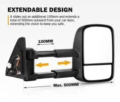 San Hima Pair Extendable Towing Mirrors For Toyota Prado 120 Series 2002-2009 -Carbon Offroad Sales FuJ3PcxKK2eB y2m72kchK9nU