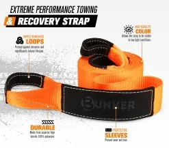 Bunker Indust 9Mx22MM Recovery Rope Tow Strap + 7PC Recovery Kit Off Road Gear 4x4 -Carbon Offroad Sales GkGyJwfVP3t2xhLmQ7P h0Z3Q