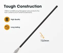 San Hima UHF Antenna 5DB Fibreglass CB 720mm -Carbon Offroad Sales H2FNDjD648ydjWX4t7ygfxE8g