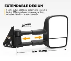 San Hima Pair Extendable Towing Mirrors For Nissan Patrol GU Y61 1997-2016 -Carbon Offroad Sales If0v CtZXoByaSYISY1R7Q6I