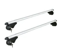 Giantz Universal Car Roof Rack 1360mm Cross Bars Aluminium Silver Adjustable 90kgs Load Carrier