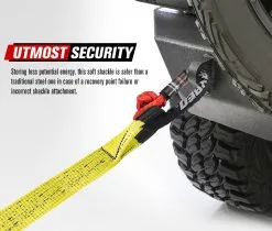 Fieryred 15T Soft Shackle + 8T Recovery Snatch Ring Recovery Kit -Carbon Offroad Sales JWtRh drCzVF2ZjE0pWHYH2OU