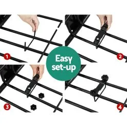 Giantz Universal Car Roof Rack Basket Luggage Carrier 111cm -Carbon Offroad Sales JxXhevbYZzwyVC1V5k51kkbVA