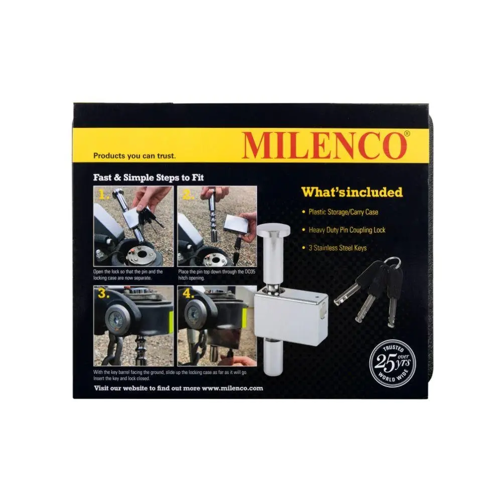 Milenco - DO35 Pin Coupling Lock - MIL3889 11 Milenco - DO35 Pin Coupling Lock - MIL3889 - Image 9