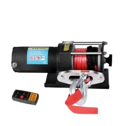 Manan Electric Winch 12V 4WD 3500LB Car Boat Recovery Synthetic Rope Remote
