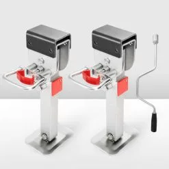 San Hima 2x 400MM Corner Legs Drop Down W/Handle Steel Base 1200LBS