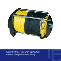 Novawinch T SERIES NVT12000 12000LB ELECTRIC WINCH WITH SYNTHETIC ROPE 9mm*26m DC 12V FOR 4X4 OFF-ROAD -Carbon Offroad Sales LUP10U8VmUQGyUKHC8YwRoaFE