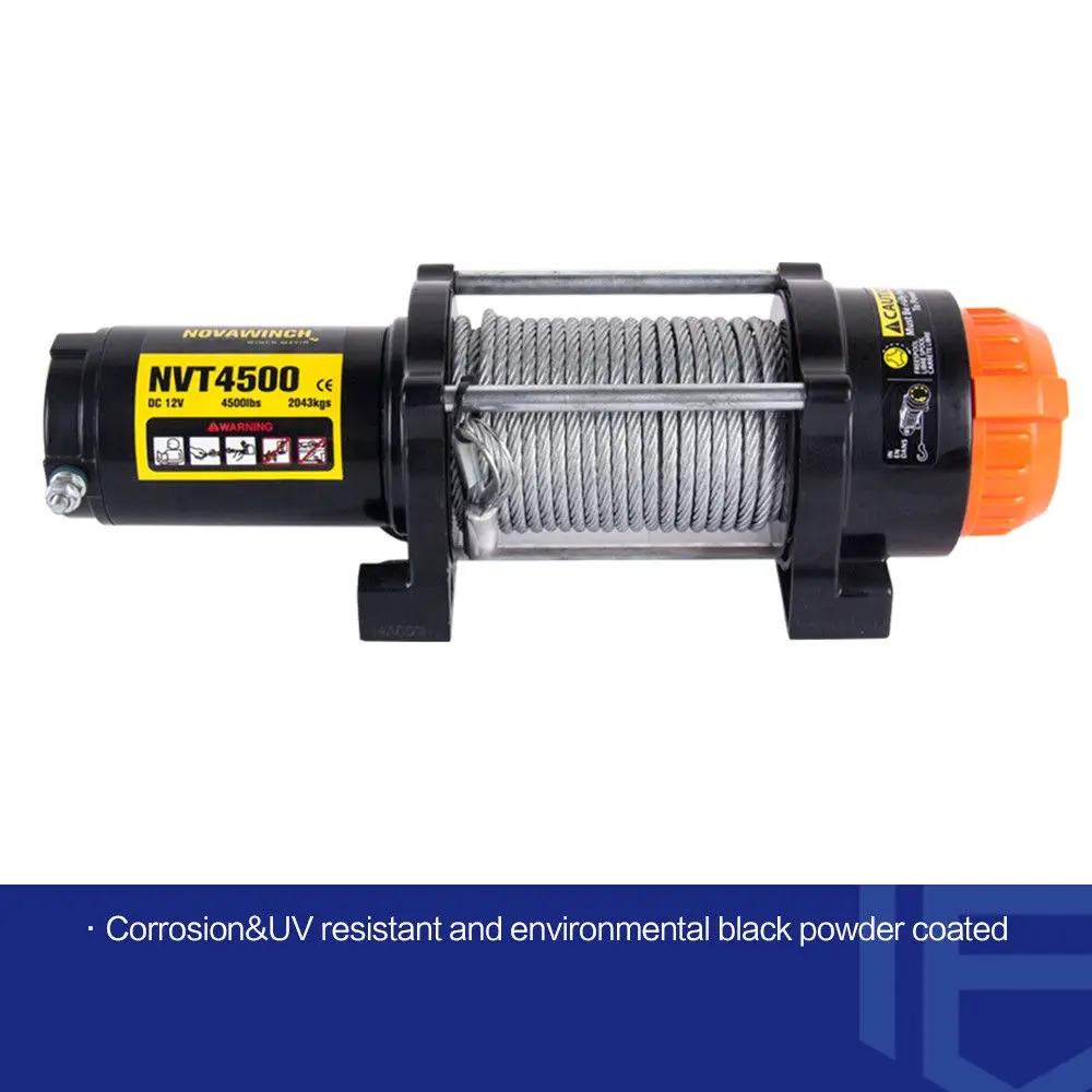 Novawinch T Series Nvt4500 4500lb Electric Winch For Atv And Utv With Steel Cable, Dc 12v 8 Novawinch T Series Nvt4500 4500lb Electric Winch For Atv And Utv With Steel Cable, Dc 12v - Image 6