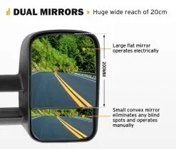 San Hima Pair Extendable Towing Mirrors For Mitsubishi Triton MQ/MR 2015 - ON Black -Carbon Offroad Sales OzQOZOW5nx8UmjspOrrKaluhc