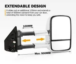 San Hima Pair Extendable Towing Mirror For Toyota Landcruiser 200 Series 2007-2021 With Indicator -Carbon Offroad Sales R9gJ6mJDQLaTT8p VzWqOs6yM