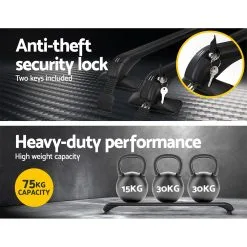 Giantz Universal Car Roof Rack 100cm 75kgs Load Cross Bars Aluminium Adjustable Lockable Carrier Clamps -Carbon Offroad Sales RQ3nFhxbh XzzpfBqkAYZF2Kw