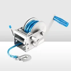 Fieryred Hand Winch 2000Kg/4410Lbs 3 Speed Dyneema Rope Manual Car