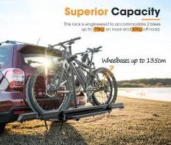 San Hima Bicycle Carrier 2 E-Bike Rack Bike Car Rack 2" Hitch Mount Steel 4x4 -Carbon Offroad Sales Us5DdSv8JLqCE5y9Kz 21p7GI