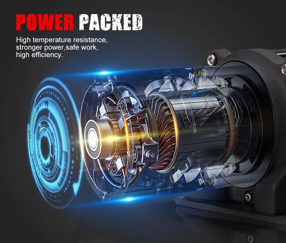 FIERYRED Wireless 14500LBS 12V Electric Winch Synthetic Rope 6 FIERYRED Wireless 14500LBS 12V Electric Winch Synthetic Rope - Image 4