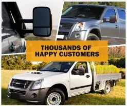 San Hima Pair Extendable Towing Mirrors For Isuzu D-MAX DMax 2007-2011 Black -Carbon Offroad Sales VGX9SvUCwZIkiwLH4msb4iFT8