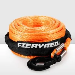 FIERYRED Winch Rope 10Mm X 30M Synthetic Rope