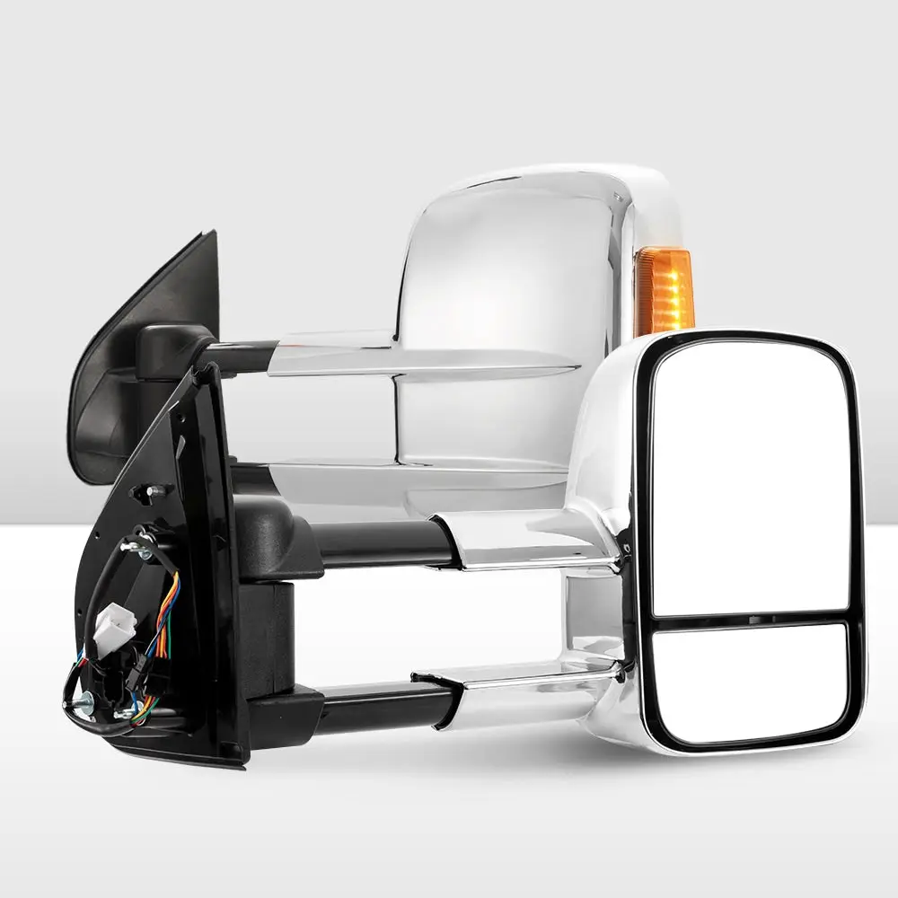 San Hima Pair Chrome Extendable Towing Mirrors For Isuzu MU-X MY2013-MY2019 3 San Hima Pair Chrome Extendable Towing Mirrors For Isuzu MU-X MY2013-MY2019