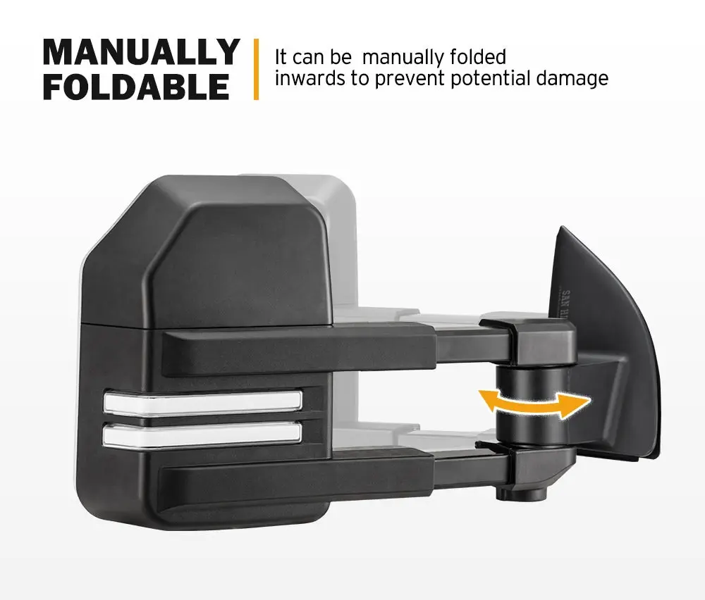 San Hima Pair Towing Mirrors For Ford Ranger Wildtrak MK PX XL XLT XLS 2012-MY2021 10 San Hima Pair Towing Mirrors For Ford Ranger Wildtrak MK PX XL XLT XLS 2012-MY2021 - Image 8
