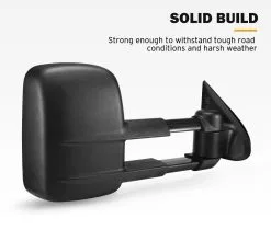 San Hima Pair Extendable Towing Mirrors For Mitsubishi Triton MQ/MR 2015 - ON Black -Carbon Offroad Sales Wv7150JZKsYYh7CsWa95YCLcI