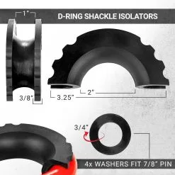 CAOS Recovery Gear CAOS 2pcs Shackle Protector And 4 Isolators -Carbon Offroad Sales YWFnWYhi5Vez54B3vtF8oGEW4