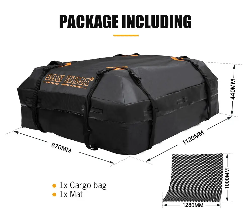 San Hima 428L Car Roof Top Cargo Bag Waterproof Luggage Carrier Storage Travel 12 San Hima 428L Car Roof Top Cargo Bag Waterproof Luggage Carrier Storage Travel - Image 10