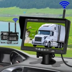 Manan 7" Wireless Rear View Monitor +2 Reversing Camera Kit Caravan Bus Truck 12V 24V -Carbon Offroad Sales aWNIS3vWvqUKdnSzKsJE6JUCg