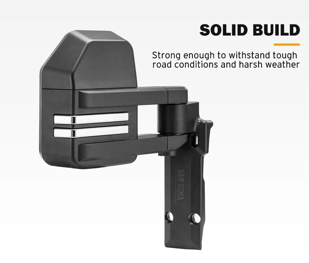 San Hima Extendable Towing Mirrors For Toyota LandCruiser 70 75 76 78 79 Series Black 5 San Hima Extendable Towing Mirrors For Toyota LandCruiser 70 75 76 78 79 Series Black - Image 3