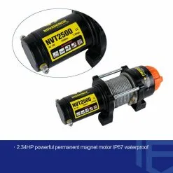 Novawinch T Series Nvt2500 2500lb Electric Winch For Atv & Utv With Steel Cable, Dc 12v -Carbon Offroad Sales cUr KVdQFOTRQoWr2psKoYs4