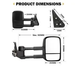 San Hima Pair Extendable Towing Mirrors For Nissan Patrol GU Y61 1997-2016 -Carbon Offroad Sales cl4uVBWy7PdnvsJave3vUym 8
