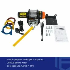 Novawinch T Series Nvt2500 2500lb Electric Winch For Atv & Utv With Steel Cable, Dc 12v -Carbon Offroad Sales dmUDCdURUTtwtWZ8PvsImiZvI