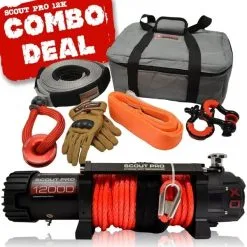 Carbon Offroad Carbon Scout Pro 12K Winch And Recovery Kit Combo