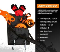 Bunker Indust 4WD Complete Recovery Kit Off Road Snatch Strap Dampener 9PCS 4x4 -Carbon Offroad Sales dwaEFzeCwJyBmxbOC iRJ5uQc