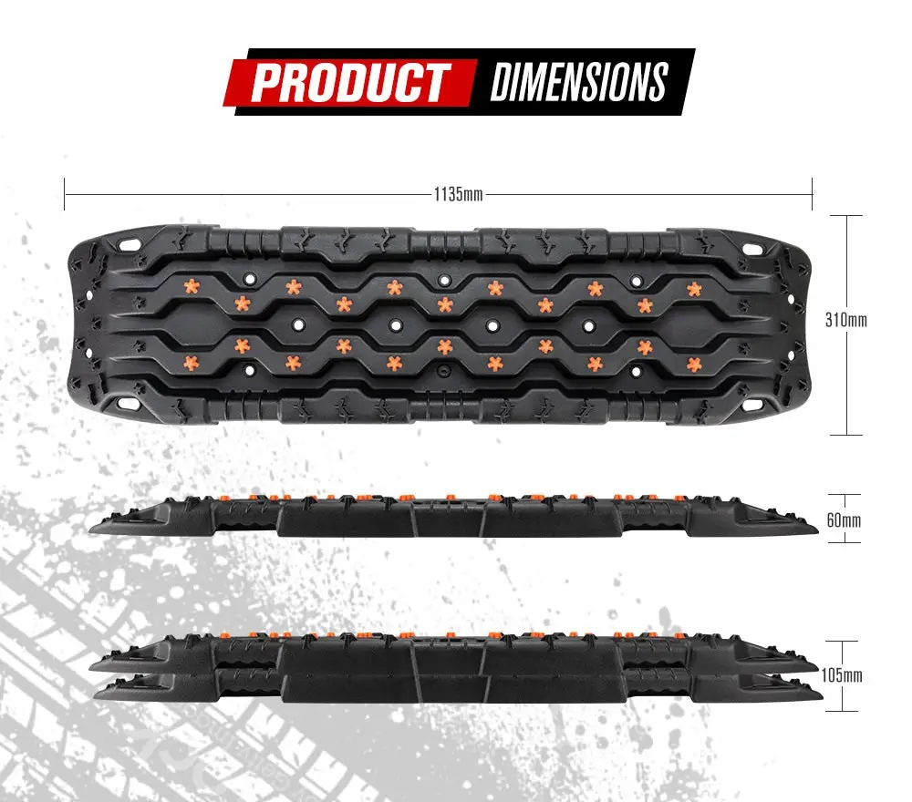 Fieryred Pro Recovery Tracks Board 15T Sand Snow Mud Black Car 4x4 12 Fieryred Pro Recovery Tracks Board 15T Sand Snow Mud Black Car 4x4 - Image 10